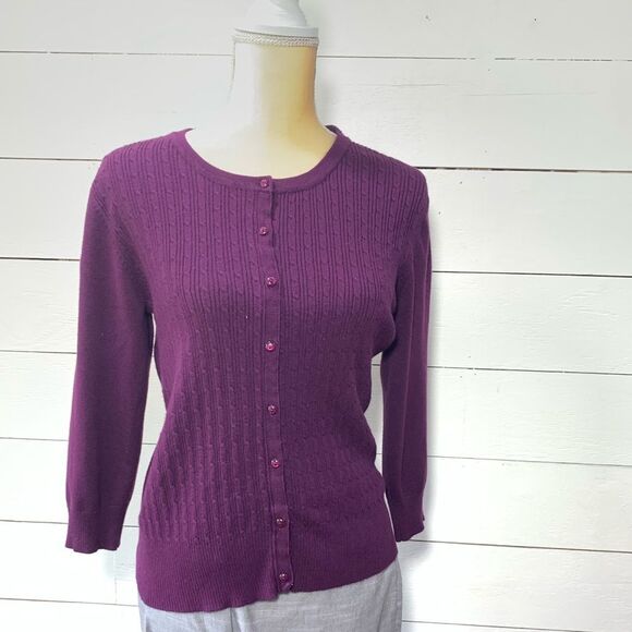 Maurices Tops - Maurice's Large Purple button up cardigan